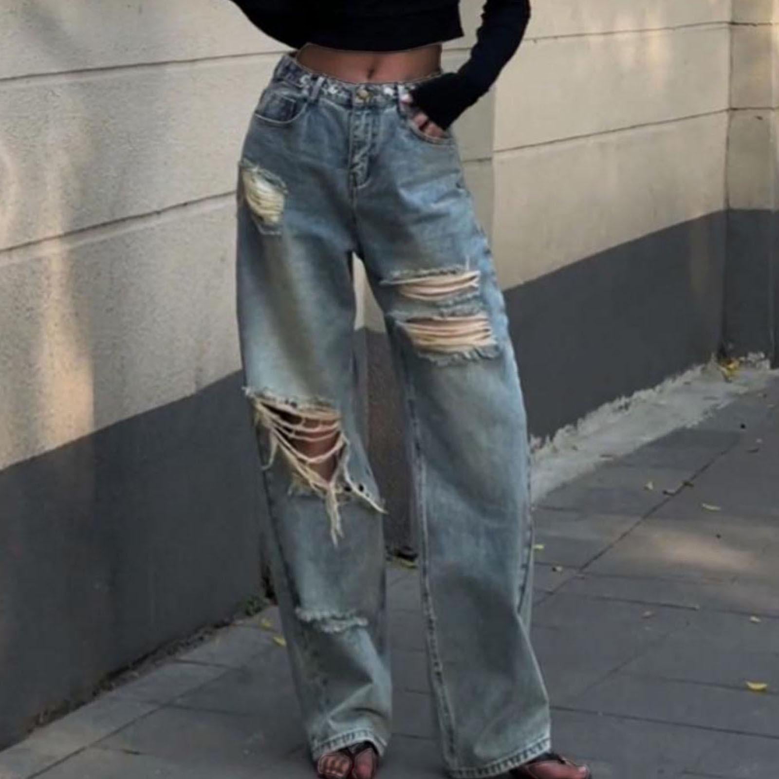 Guzom Womens Baggy Jeans- High Waisted Fall Fashion Guzom Womens Baggy Jeans- High Waisted Fall Fashion