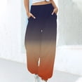 thumbnail image 1 of Guzom Womens Baggy Sweatpants- High Rise Gradient Elastic Waist Casual Jogger Pant Black Size S, 1 of 5