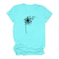 thumbnail image 1 of Guzom Womens T Shirts - Crew Neck Comfy Loose Tops Short Sleeve Printed Junior Tops Cute Casual Tee Shirts Blue XXL, 1 of 4