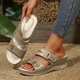 thumbnail image 1 of Guzom Womens Wide Width Sandals Ladies Sandals and Slides Women's Wedges Sandal Open Toe Sandals for Girls Summer Beach Shoe Gray Sandals Size 6.5, 1 of 9