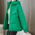 thumbnail image 1 of Guzom Womens Winter Coats- Hooded Long Sleeve Casual Fleece Short Winter Jackets Green, 1 of 6