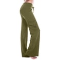 thumbnail image 1 of Guzom Work Pants for Women- With Pockets Cargo Pants Army Green Size L, 1 of 8