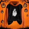 thumbnail image 1 of GuzomFashion Womens White Hall-oween Hoodie - Ghost & Black Cat Graphic, 100% Polyester, Relaxed Fit, Inclusive Sizes S-XXXXXL,Size 4XL, 1 of 5