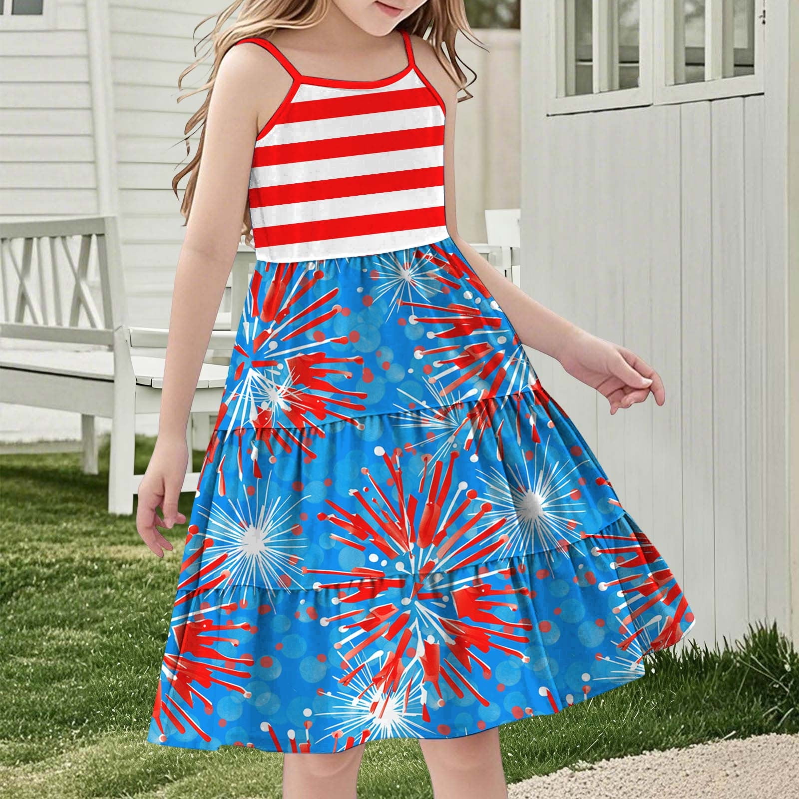 4t Red White Blue Dress