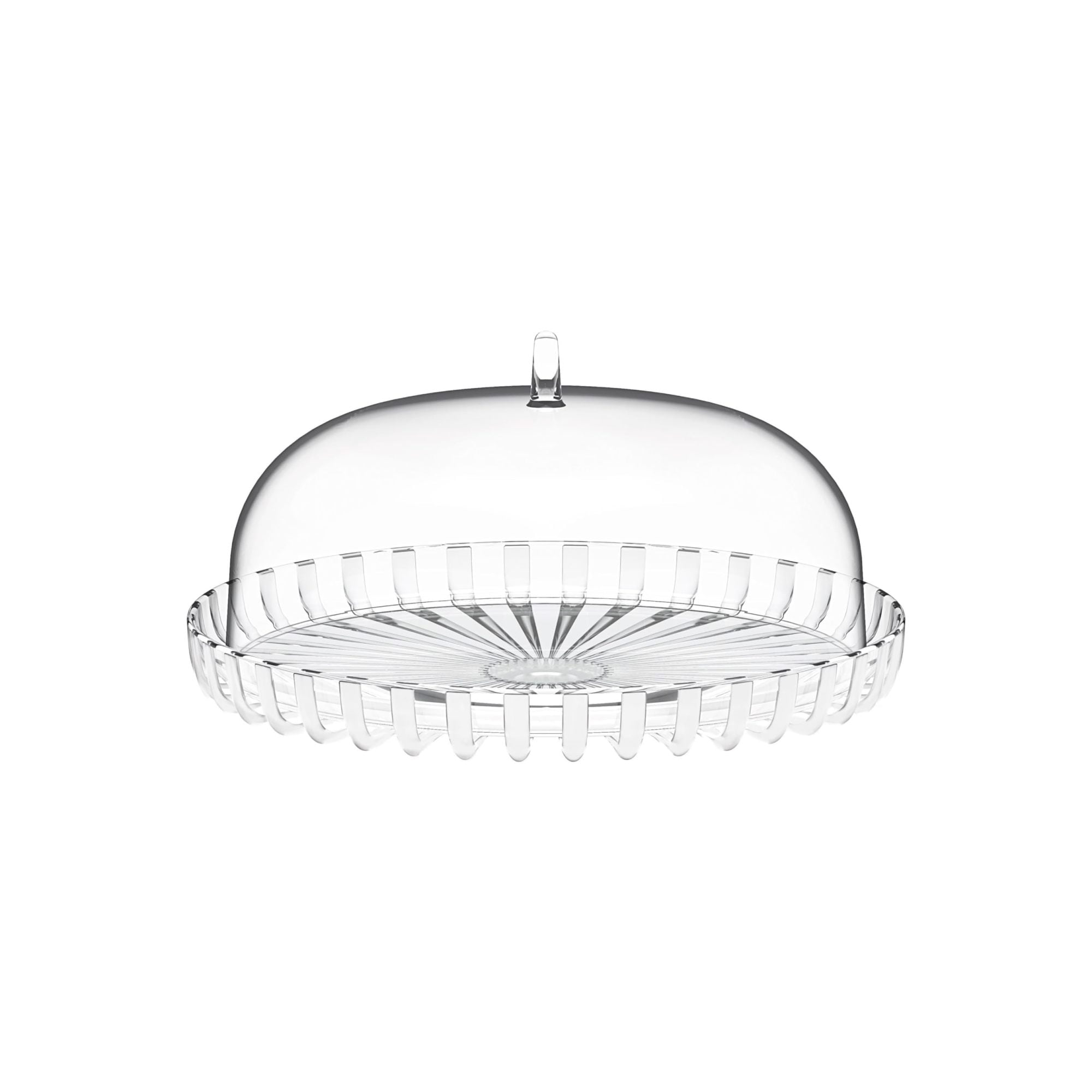 Clear Glass Cake Stand with Dome Lid, 12.2 inches