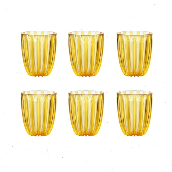 Guzzini Dolcevita Low Tumbler, Set of 6 - Amber, Yellow