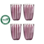 Guzzini Dolcevita Purple Tumbler, Set of 4 Drinkware Modern Bio-Based Plastic Amethyst Tumblers