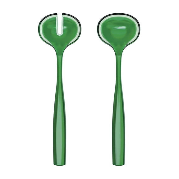 Guzzini Dolcevita Salad Server Bio-Based Plastic Emerald Green Serving Set 2 Pieces Modern Durable