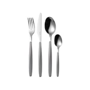 Guzzini, My Fusion 24-Piece Cutlery Set, Grey / Stainless Steel, Novelty Flatware Elegant Dining & Entertaining