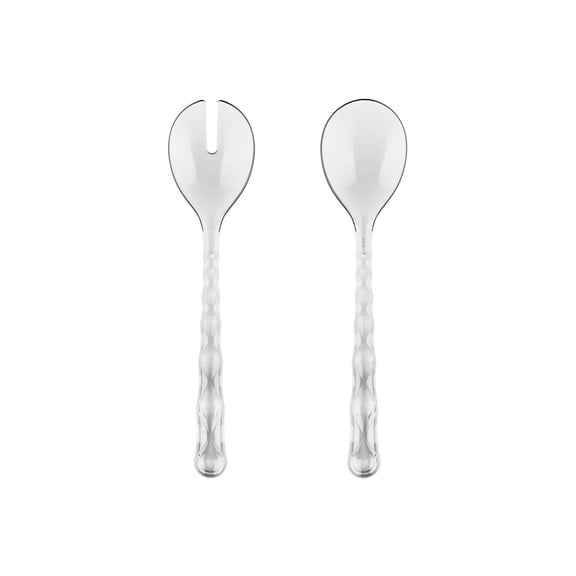 Guzzini Salad Servers 10.8" Clear Vanity in Bio-Based Acrylic Crystal Renewable, Organic Material