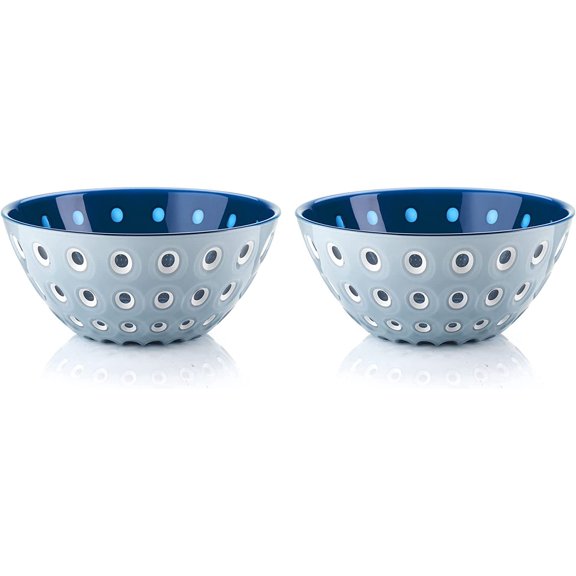 Guzzini Le Murrine Small Bowl  4.7 inches 2-Pack,Light Blue/Blue Bowls