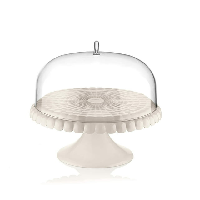 Guzzini Tiffany Cake Stand with Dome - White, White