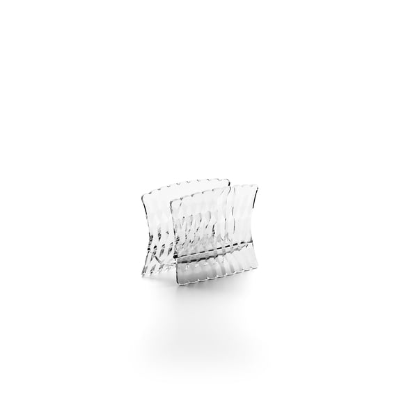 Guzzini Vanity Collection Napkin Holder - Translucent Acrylic with Dual Feet for Stability - BPA-Free Decorative Organizer for Kitchen or Dining Table, Modern & Minimalist, Made in Italy (Clear)