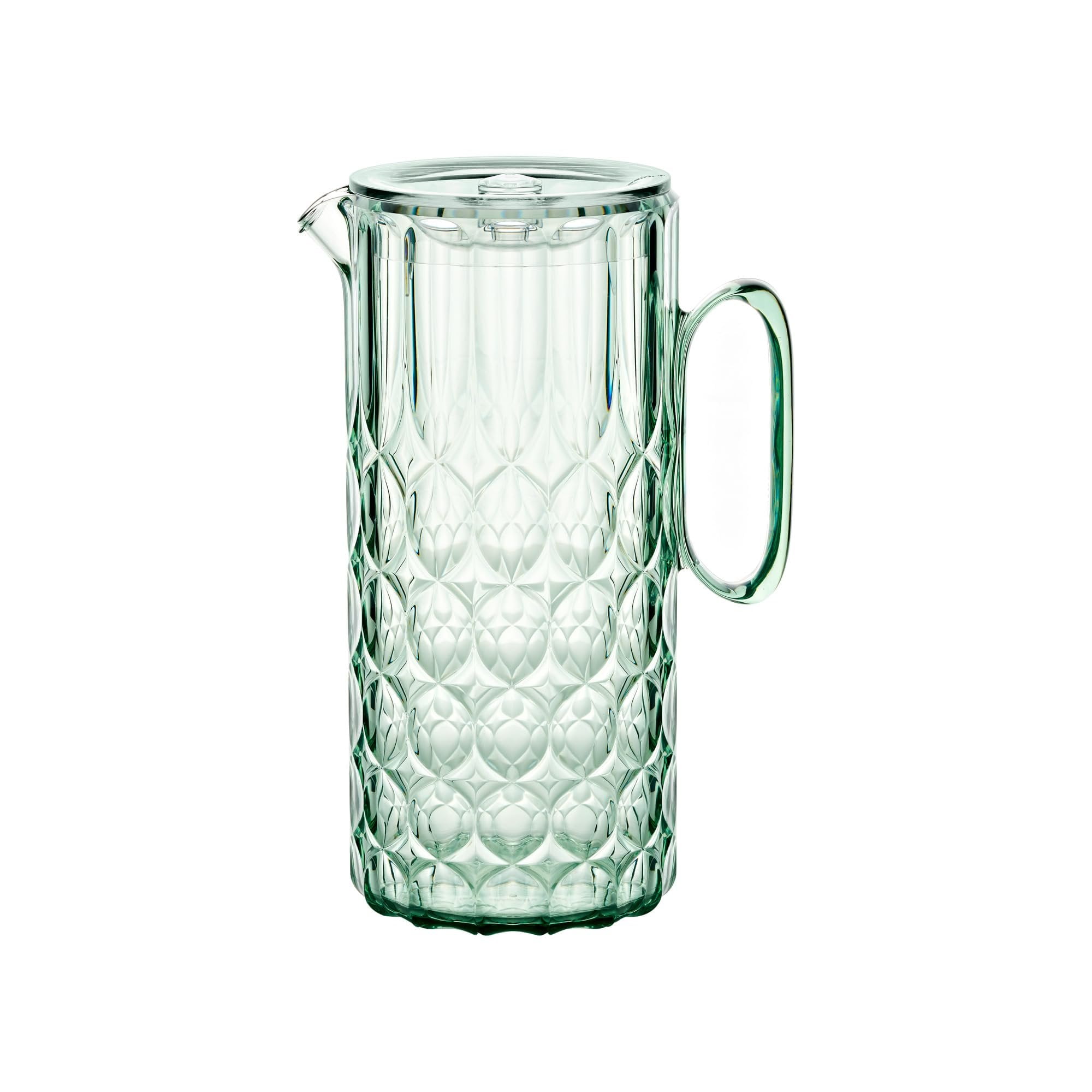 Guzzini, Vanity Collection Pitcher with Lid 11.3H, Green  Renewable Organic Material Vegetable Origin Perfect Table Setting 100% Recyclable