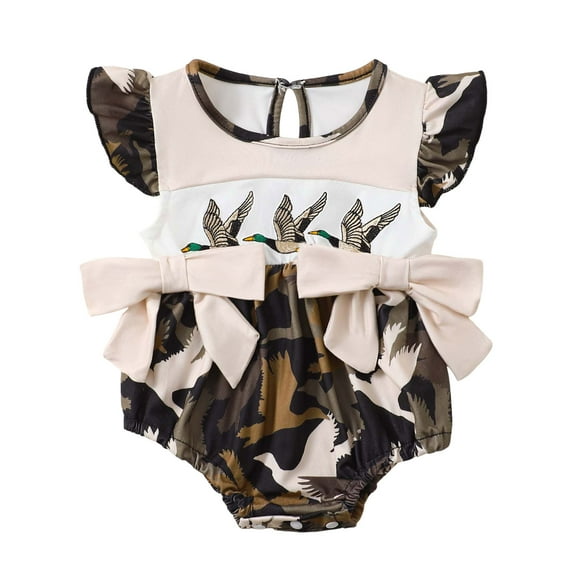 Gvdentm 3 Month Baby Girl Clothes Baby Girls Smocked Bubble Romper Ruffle Sleeveless Embroidery Bodysuit Cute Print Summer Clothes Clothes Girl|0-3 Months