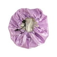 thumbnail image 1 of Gvdentm Baby Bonnet Silk Satin Bonnet for Kids Sleeping Cap Curly Natural Hair Silk Bonnets for Girls Boys (Purple,One Size), 1 of 2