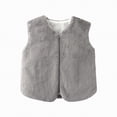 thumbnail image 1 of Gvdentm Baby Boys Girls Winter Vest Fleece Zip up Cute Soft Waistcoat Jackets(Grey,4-5 Years), 1 of 5