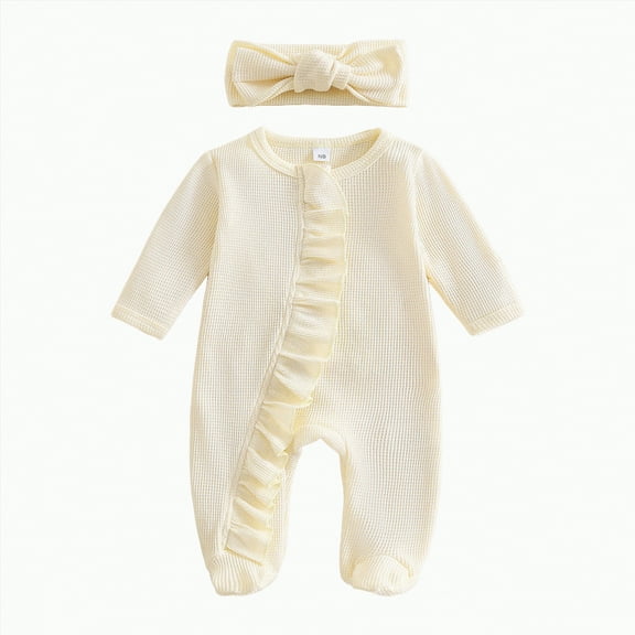 Gvdentm Baby Girls Romper 6 Months Cactus Footies Newborn Zip Up Onesie Romper(Beige,Newborn)