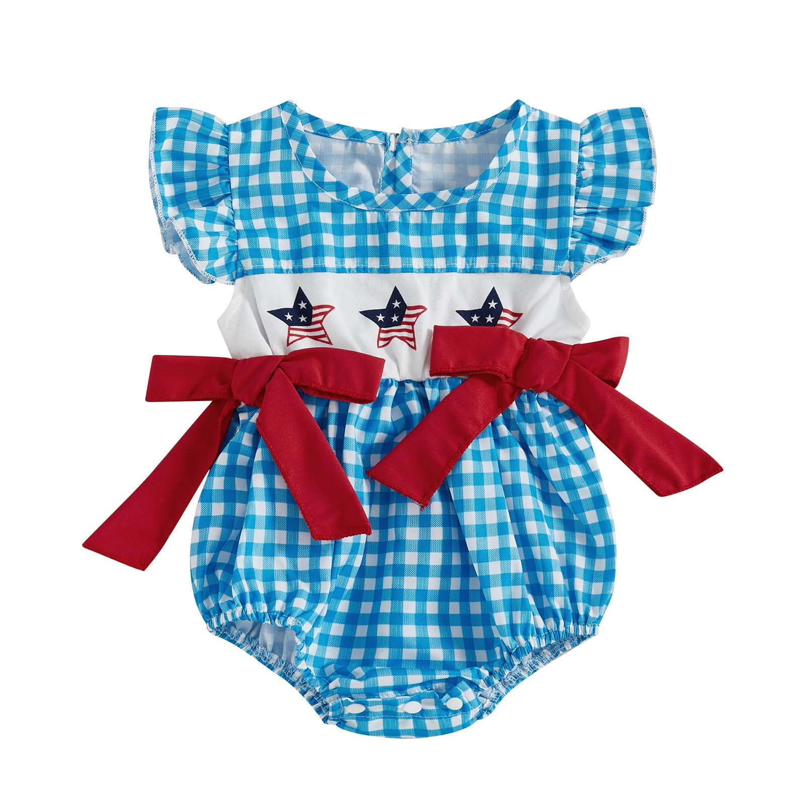 Gvdentm Baby Rompers Girl 4th Of July Baby Girl Outfits My First Fourth ...
