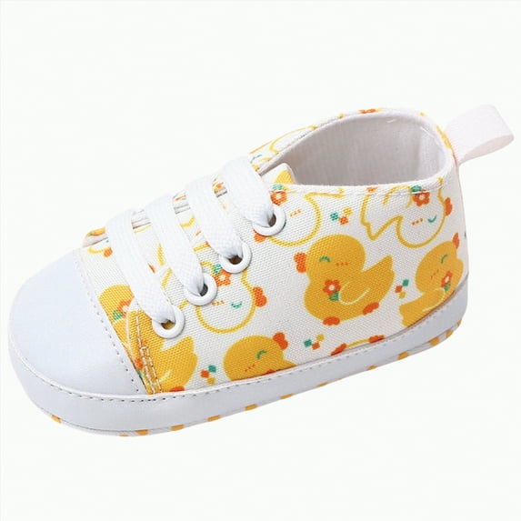 Gvdentm Baby Shoes Boys Girls Infant Sneakers Non-Slip Soft Rubber Sole Toddler Crib First Walker Lightweight Shoes(Yellow,3.5)