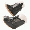 thumbnail image 1 of Gvdentm Black Boots for Girls Baby Cowboy Boots Western Boots Toddler Cowboy Bootie Soft Sole Non-Slip Crib Shoes for Boys Girls(Black,5.5), 1 of 9