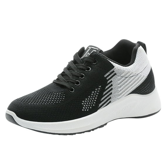 Gvdentm Black Running Shoes Women Non Slip Lightweight Casual Breathable Tennis Shoes Work Shopping Travel Shoes Women Black,8.5