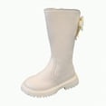 thumbnail image 1 of Gvdentm Boots for Girls Girls Lining Knee High Winter Motorcycle Riding Boots Toddler/Little Kid/Big Kid(Beige,25), 1 of 8