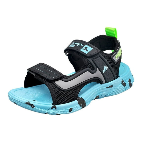 Gvdentm Boy Sandals Size 13 Little Kid Kid's Boy's Girl's Soft Sole Close Toe Sport Beach Sandals Boys' Sandals(Sky Blue,1)