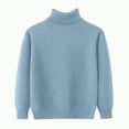 thumbnail image 1 of Gvdentm Boys Cardigan Sweater Boys and Girls' Uniform Cotton Crew-Neck Sweaters Long Sleeve Pullover Knit Sweater(Sky Blue,3-4 Years), 1 of 5