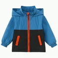 thumbnail image 1 of Gvdentm Boys Girls Zip Hoodie Jacket Kids Fall Windproof Hooded Coats High Neck Zip up Plain Thin Jackets Boys Girls Long Sleeve Fall Lightweight Tops(Blue,2-3 Years), 1 of 9