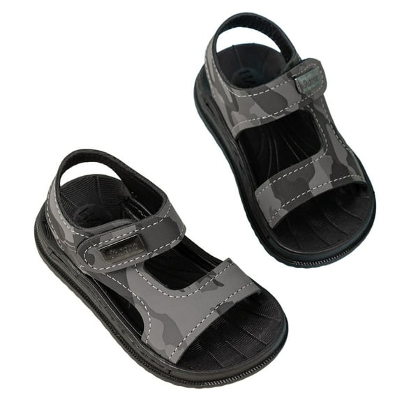 Gvdentm Boys Sandals Size 1 Boys Sandals Camouflage Print Kids Fashion Sport Sandals Outdoor Sandal Athletic Casual Sandals Beach Shoes Toddler Sandals Boys(Grey,13)