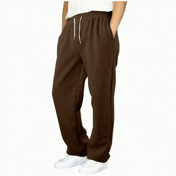 Gvdentm Boys Size 12 Pants Boys Sweatpants Kids Drawstring Cargo Pants with Pockets Wide Leg Elastic Waist Baggy Jogger Back to School Clothes(Coffee,13-14 Years)