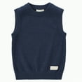 thumbnail image 1 of Gvdentm Boys Uniform Sweater Boys Sweater Vest Unisex Cable Knit Cotton Toddler Uniform Vest for Little Big Childrens Kids Teenage Girls(Blue,13-14 Years), 1 of 4