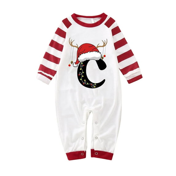 Gvdentm Christmas Family Pajamas Sets Christmas Tree Print Family Matching Pajamas Sleepwear Pjs for Family Dad Mon Kids Baby
