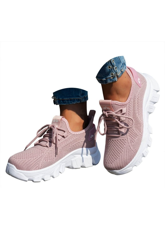 Cloud Sneakers Women Sock Walking Shoes Comfortable Mesh Lightweight Women(Pink,6)