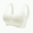 thumbnail image 1 of Gvdentm Cotton Bras for Women Bralettes for Women With Support Womens Lace Bralettes Adjustable Strap V Neck Everyday Bra Wireless Bras(White,XL), 1 of 5