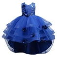 thumbnail image 1 of Gvdentm Easter Dress for Big Kids Girl Party Dress Sparkly Sequin Tulle Princess Birthday Party Prom Outfit Sneaker Ball Gown Dress for Girls,Blue,12-13 Years, 1 of 7