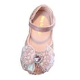 thumbnail image 1 of Gvdentm Frozen Shoes for Toddler Girls Summer and Autumn Mary Jane Princess Shoes Ballet Flat Wedding Party Shoes with Ankle Strap for Little Big Kids Red,7-8 Years, 1 of 4