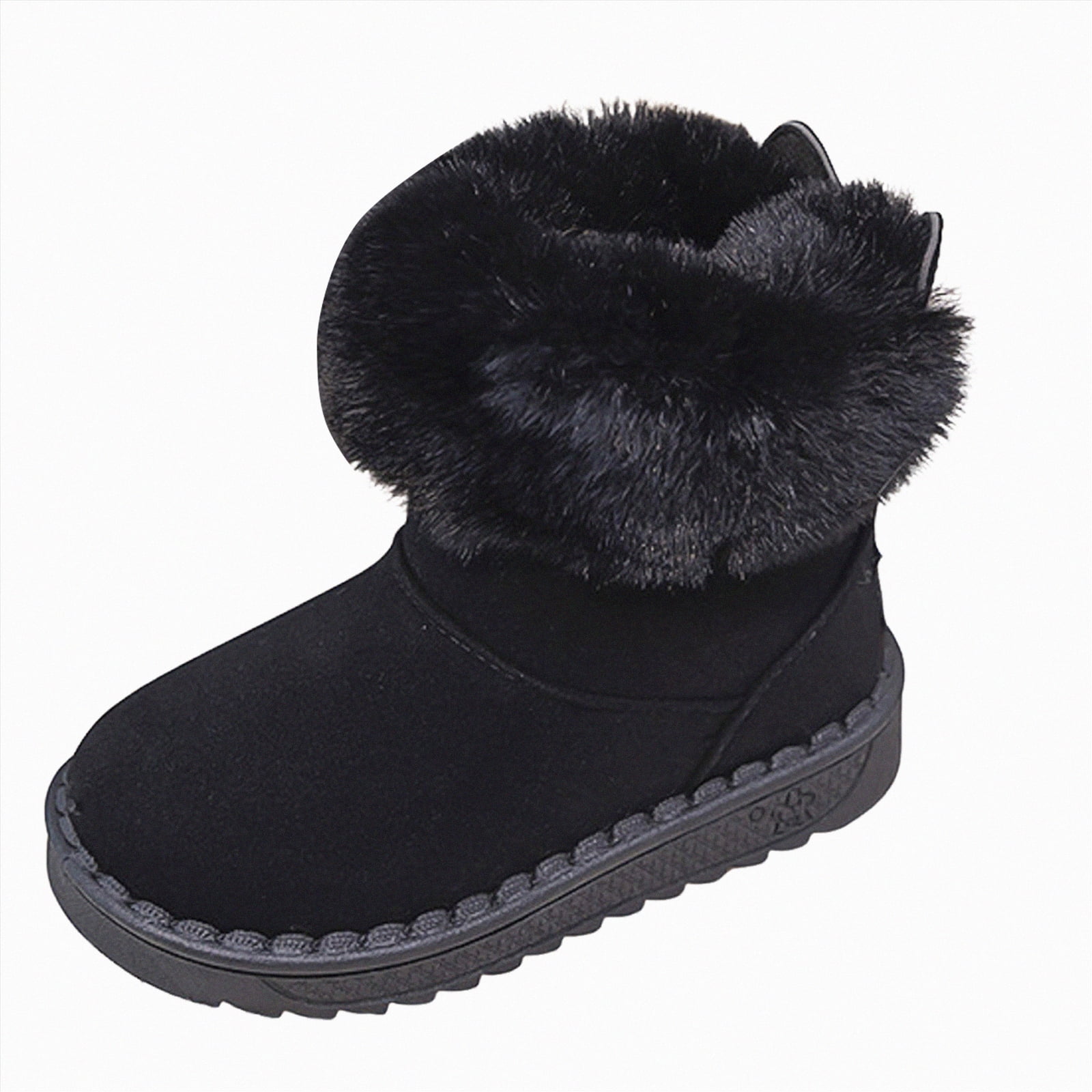 Gvdentm Girl Kids Winter Shoes Boys & Girls Snow Boots Insulated Lined ...