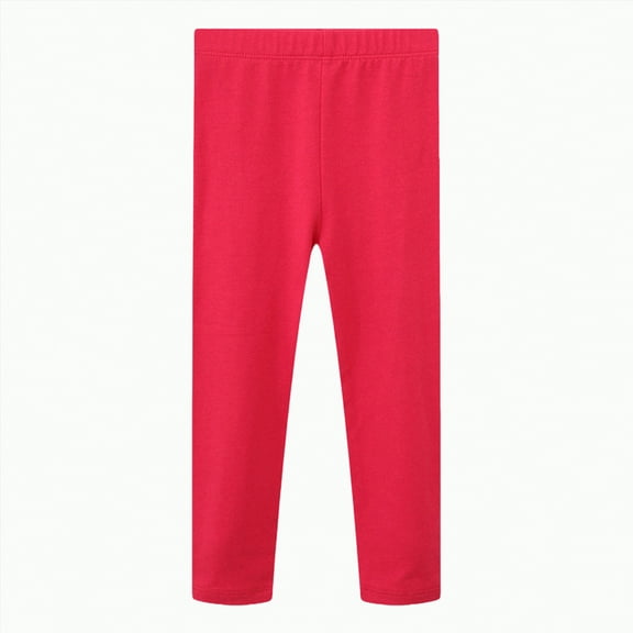 Gvdentm Girl Leggings Size 6 Toddler Girl Pants Baby Girl Solid Ribbed Pants Toddler Girls Bottoms Leggings Newborn Cotton Jogger(Red,6 Years)