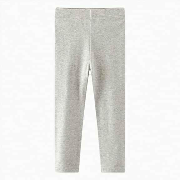 Gvdentm Girl Leggings Size 6 Toddler and Baby Girls Cotton Leggings Pants Full Length Basic Leggings Stretchy Legging Tight Pants(Light Gray,7 Years)