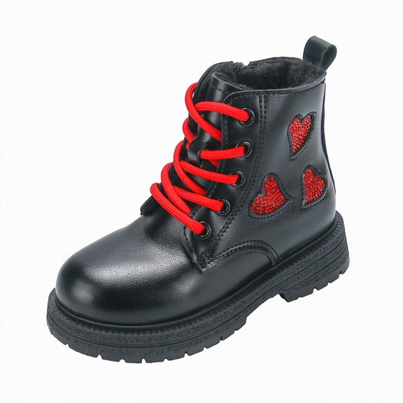 Gvdentm Girls Boots Winter Girls Boys Winter Snow Boots Warm Waterproof Anti-Slip High-Cut for Outdoor Skiing Winter Shoes for Boys(Black,12.5)