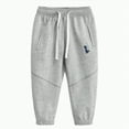 thumbnail image 1 of Gvdentm Girls' Boys' School Uniform Jogger Pants Elastic Waistband with Drawstring Closure 2-8 T(Light Gray,6-8 Years), 1 of 3