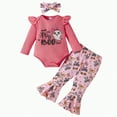 thumbnail image 1 of Gvdentm Girls Clothing Long Sleeve Top Outfits with Bowknot Cotton Blend Baby Clothes(Pink,12-18 Months), 1 of 9