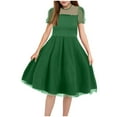 thumbnail image 1 of Gvdentm Girls Contrast Mesh Long Sleeve High Waist A Line Easter Dress Size 5-16 Years(Green,7-8 Years), 1 of 4