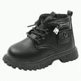 thumbnail image 1 of Gvdentm Girls Dress Boots Size 1 Walking Shoes Wide Walker Boots - Walk Training Shoes Unisex Boots for Toddler Boys(Black,9), 1 of 7