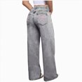 thumbnail image 1 of Gvdentm Girls Jeans Size 8 Kids Girls Ripped Distressed Washed Baggy Wide Leg Casual Jeans(Grey,12-13 Years), 1 of 6