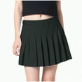 thumbnail image 1 of Gvdentm Girls Pleated Skirts with Shorts Athletic Tennis Skorts Sport Back to School Skirt Size 2-17Y(Black,6-7 Years), 1 of 4