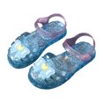 thumbnail image 1 of Gvdentm Girls Sandals Jelly Flats Shoes, Dress Up Sandals Birthday Party for Little Girls, Toddler or Kids(Blue,12.5), 1 of 7