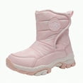 thumbnail image 1 of Gvdentm Girls Silver Winter Boot Winter Warm Waterproof Outdoor Slip Resistant Cold Weather Unisex Shoes Toddler Winter Shoes Boys(Pink,1), 1 of 9